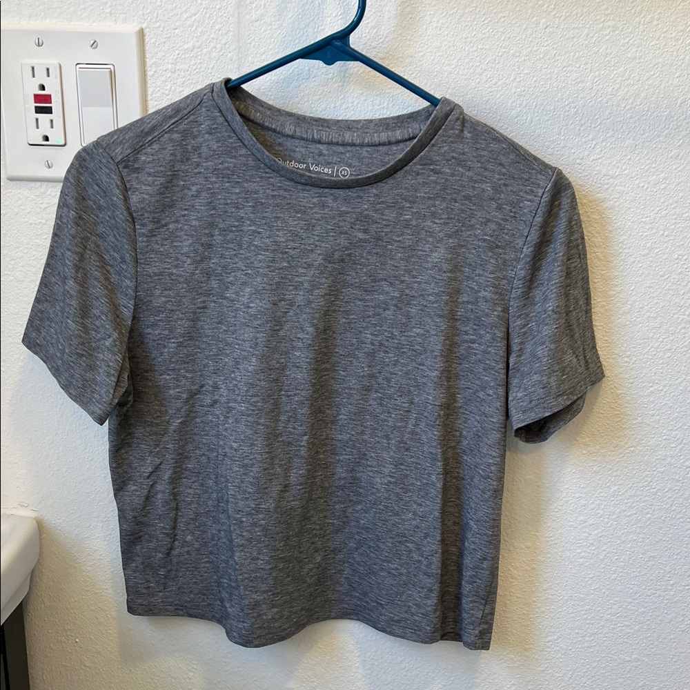 Outdoor Voices Heather Gray Crop Top size XS